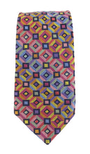 Van Buck Limited Edition Geometric Multi Squares Silk Tie Made In England