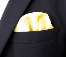 Lemon Plain Silk Pocket Square by Van Buck