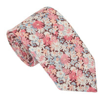 Libby Pink Cotton Tie & Pocket Square Made with Liberty Fabric