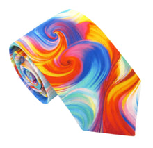 Light Multi Swirl Novelty Cotton Tie by Van Buck