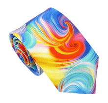 Light Multi Swirl Novelty Cotton Tie by Van Buck