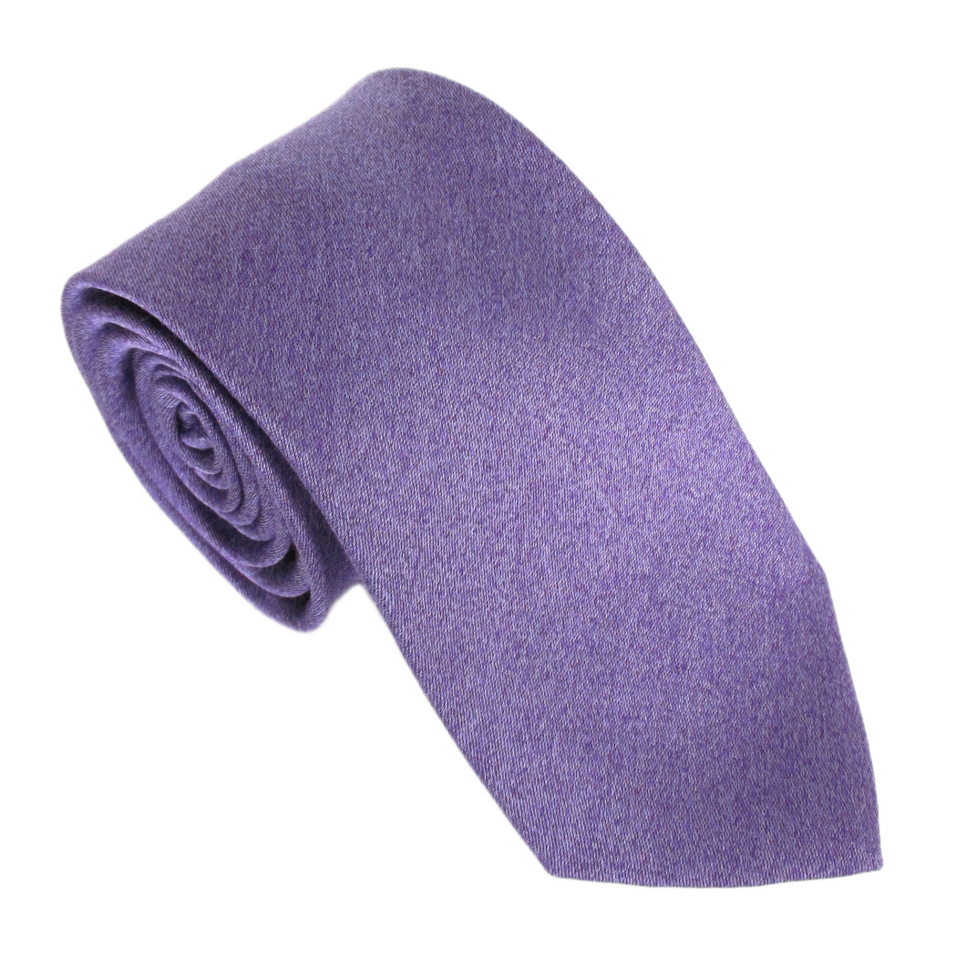 Lilac Soho Silk Wedding Tie by Van Buck