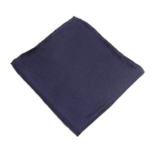 Navy Blue Silk Wedding Pocket Square by Van Buck