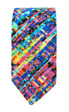 Neon Glitch Cotton Tie by Van Buck