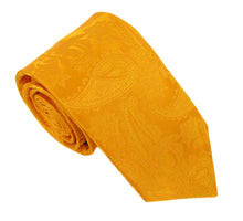 Orange Large Paisley Silk Tie SALE