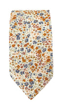 Phoebe Orange Cotton Tie Made with Liberty Fabric