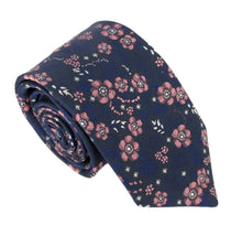 Pink Floral Patterned Tie by Van Buck