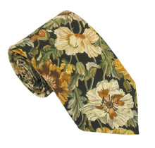 Poppy Amelie Gold Cotton Tie Made with Liberty Fabric
