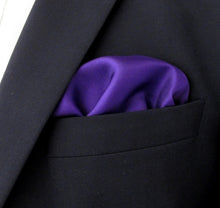 Purple Plain Silk Pocket Square by Van Buck
