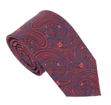 Red Large Paisley Tie by Van Buck