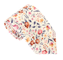 Robyn Emily Pink Cotton Tie & Pocket Square Made with Liberty Fabric