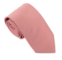 Rose Pink Satin Wedding Tie by Van Buck