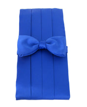 Royal Blue Cummerbund & Bow Tie Set by Van Buck