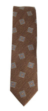 Rust Square Medallion Red Label Silk Tie by Van Buck