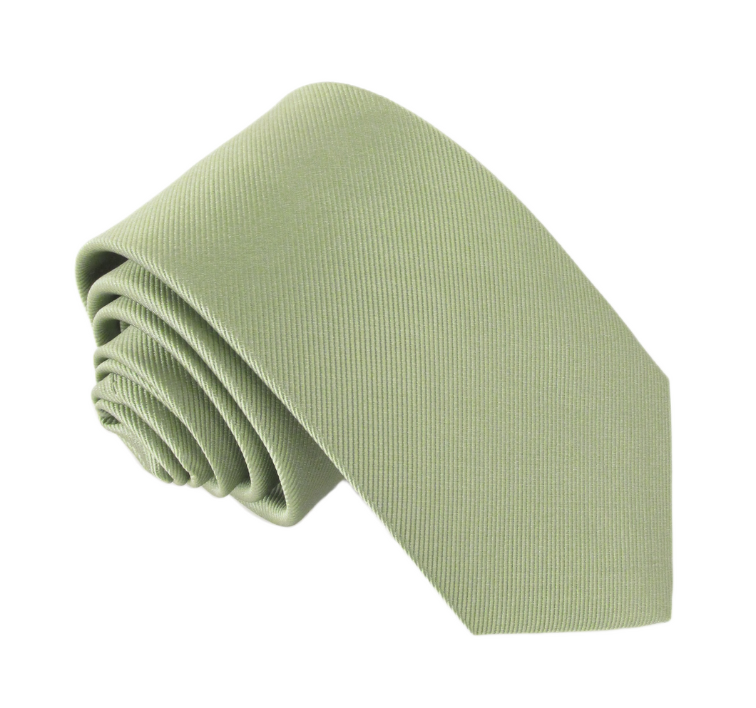 Van Buck RL Plain Sage Green Silk Tie