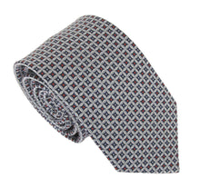 Silver Geometric Tie by Van Buck