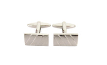Silver Stripe Cufflinks by Van Buck