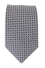 Silver Geometric Tie by Van Buck