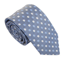 Sky Blue Flower Patterned Tie by Van Buck