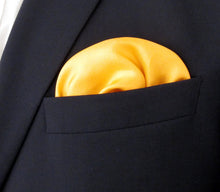 Tangerine Plain Silk Pocket Square by Van Buck