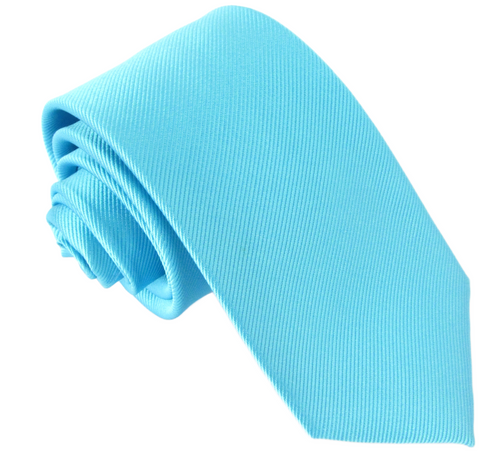 Teal Plain Red Label Silk Tie by Van Buck