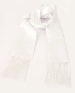 White Classic Dress Scarf