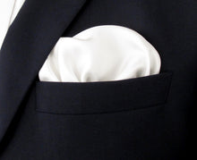 White Plain Silk Pocket Square by Van Buck