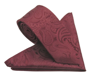 wine paisley tie