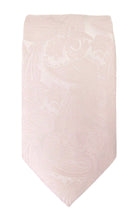 Blush Pink Paisley Wedding Tie By Van Buck