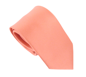Light Coral Satin Wedding Tie By Van Buck