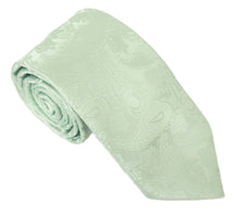 Sage Green Paisley Wedding Tie By Van Buck