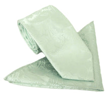 Sage Green Paisley Tie & Pocket Square by Van Buck