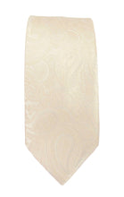 Champagne Paisley Silk Wedding Tie by Van Buck