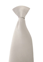 Silver Grey Satin Clip On Tie by Van Buck