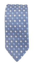 Sky Blue Flower Patterned Tie by Van Buck