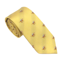 Yellow Horse Racing Silk Tie by Van Buck