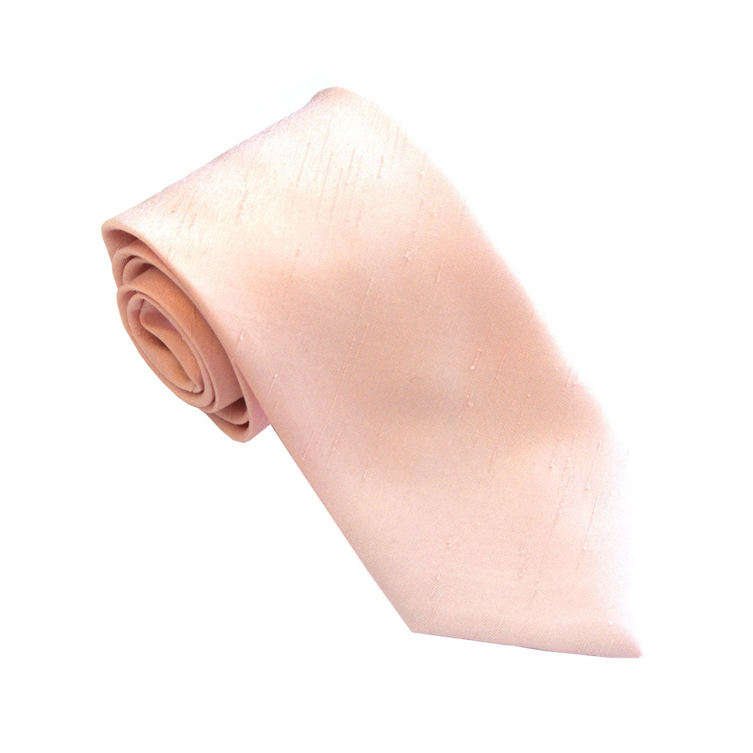 Van Buck Slub Plain Baby Pink Tie Van Buck England