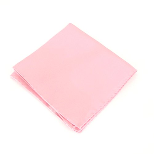 Baby Pink Plain Silk Pocket Square by Van Buck 