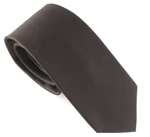 Van Buck RL Plain Black Silk Tie