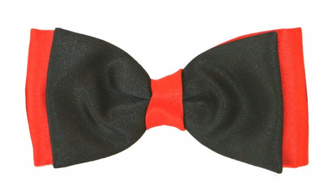 Black and red top bow tie