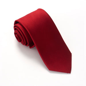 Cherry Red Silk Tie by Van Buck