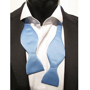 Cornflower Blue Self-Tied Bow Tie by Van Buck