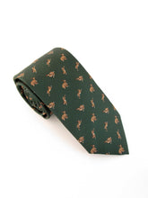 Green Hare Country Silk Tie by Van Buck