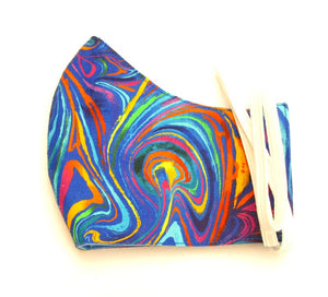 Multicoloured Swirl Face Covering