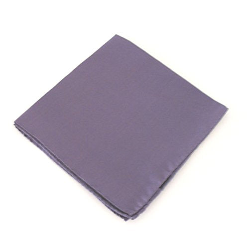Damzen Purple Plain Silk Pocket Square by Van Buck
