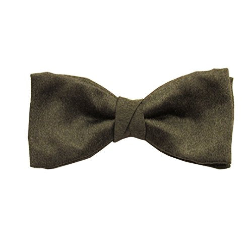 Green Soho Plain Silk Pre-Tied Bow by Van Buck