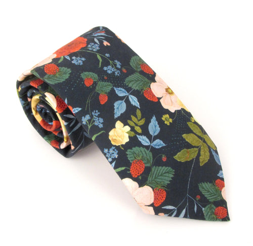Vintage Floral Cotton Tie by Van Buck