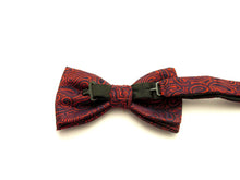 Red Paisley Silk Bow Tie by Van Buck