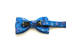 Van Buck Limited Edition Royal Blue Floral Ladybird Silk Bow Tie
