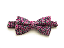 Cerise Pink Oval Silk Bow Tie by Van Buck